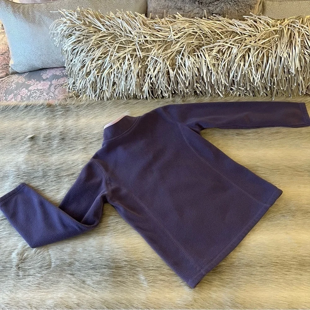 Vintage OLD NAVY Purple Lavender Y2K Fleece 1/2 Zip Long Sleeve